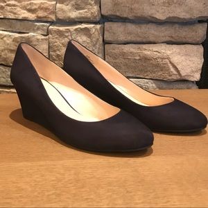 Navy Suede Wispy Wedge by Nine West